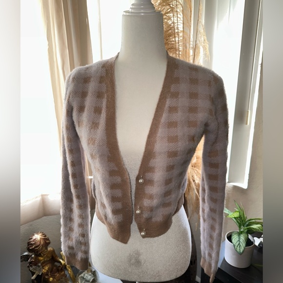 Haute Monde Checkered Cardigan - Picture 3 of 14